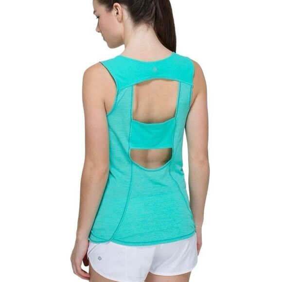 Lululemon Run Righteous Tank Top Bali Breeze Green Style# W1F15S - Picture 8 of 8